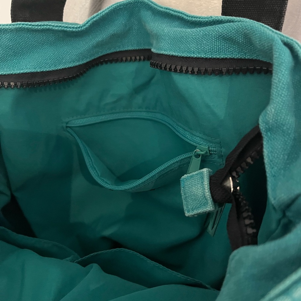 Pineapple 🍍 Canvas Tote Bag Beach Picnic Tropical Breeze Turquoise Blue Green S - Picture 4 of 5